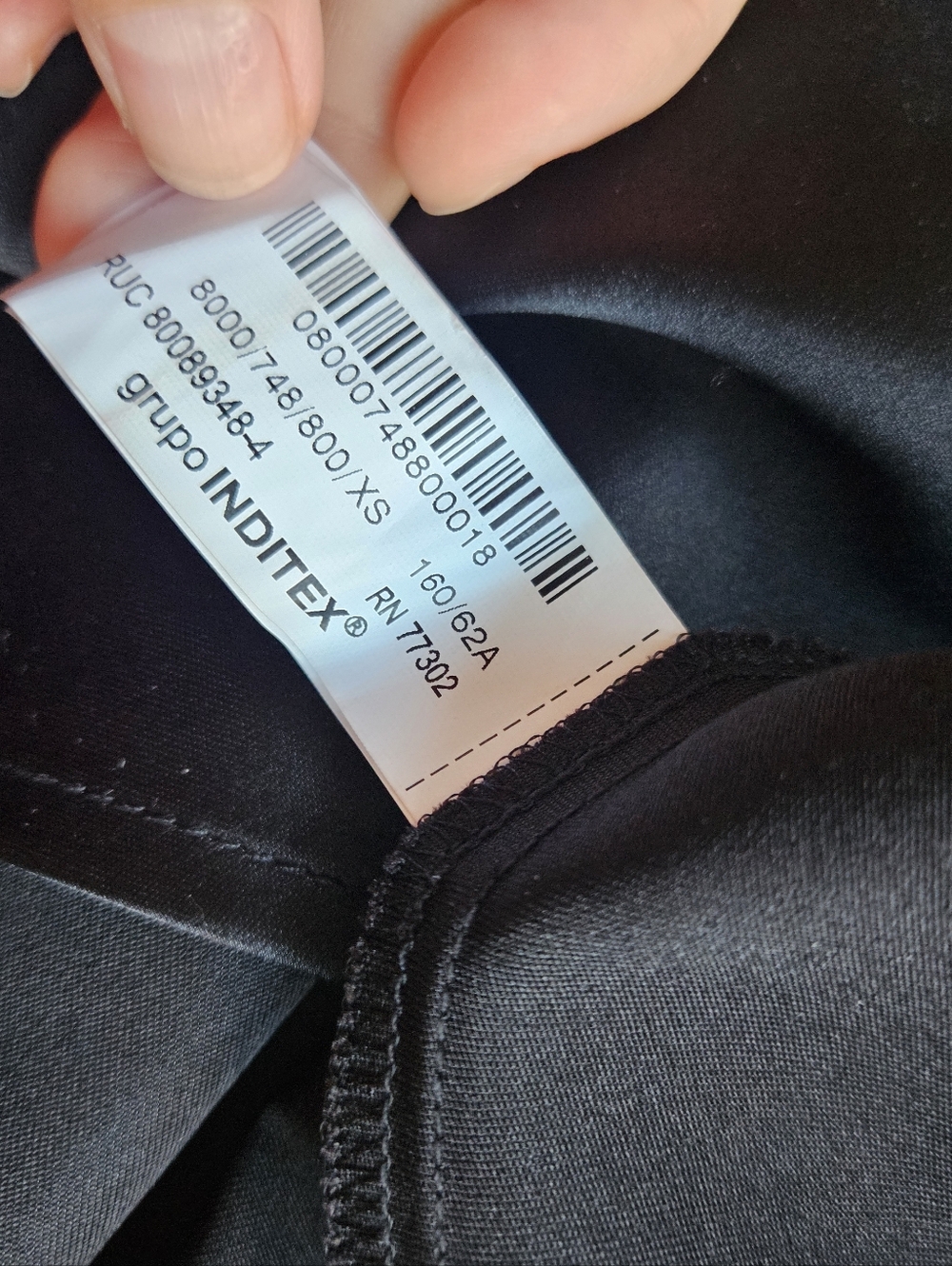 Zara Black Slip Skirt Satin - Size XS - Picture 6 of 7